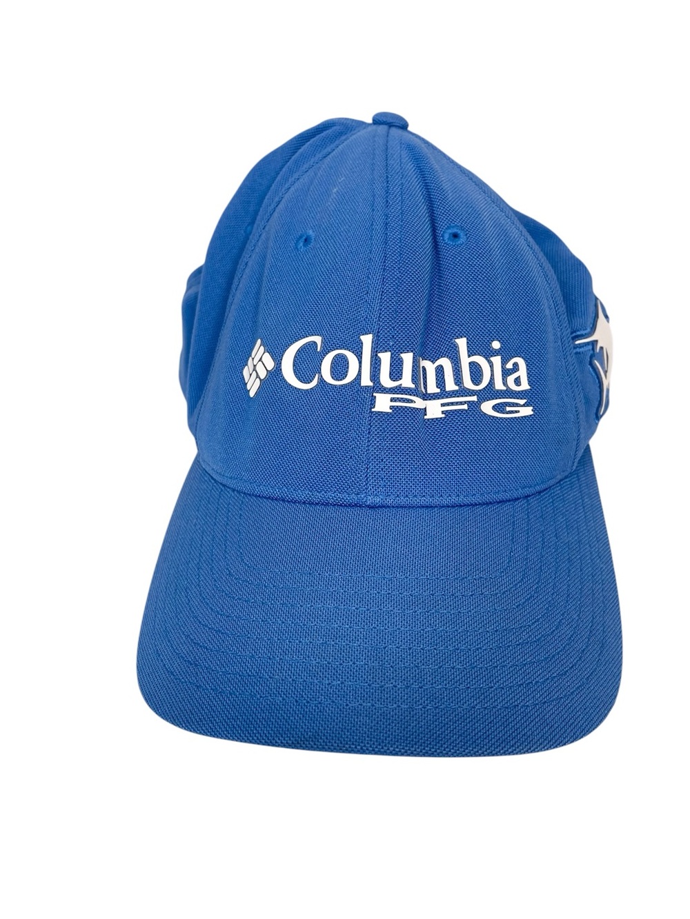 Columbia PFG Embroidered Logo Baseball Hat Cap Mesh Blue White Size Small Medium